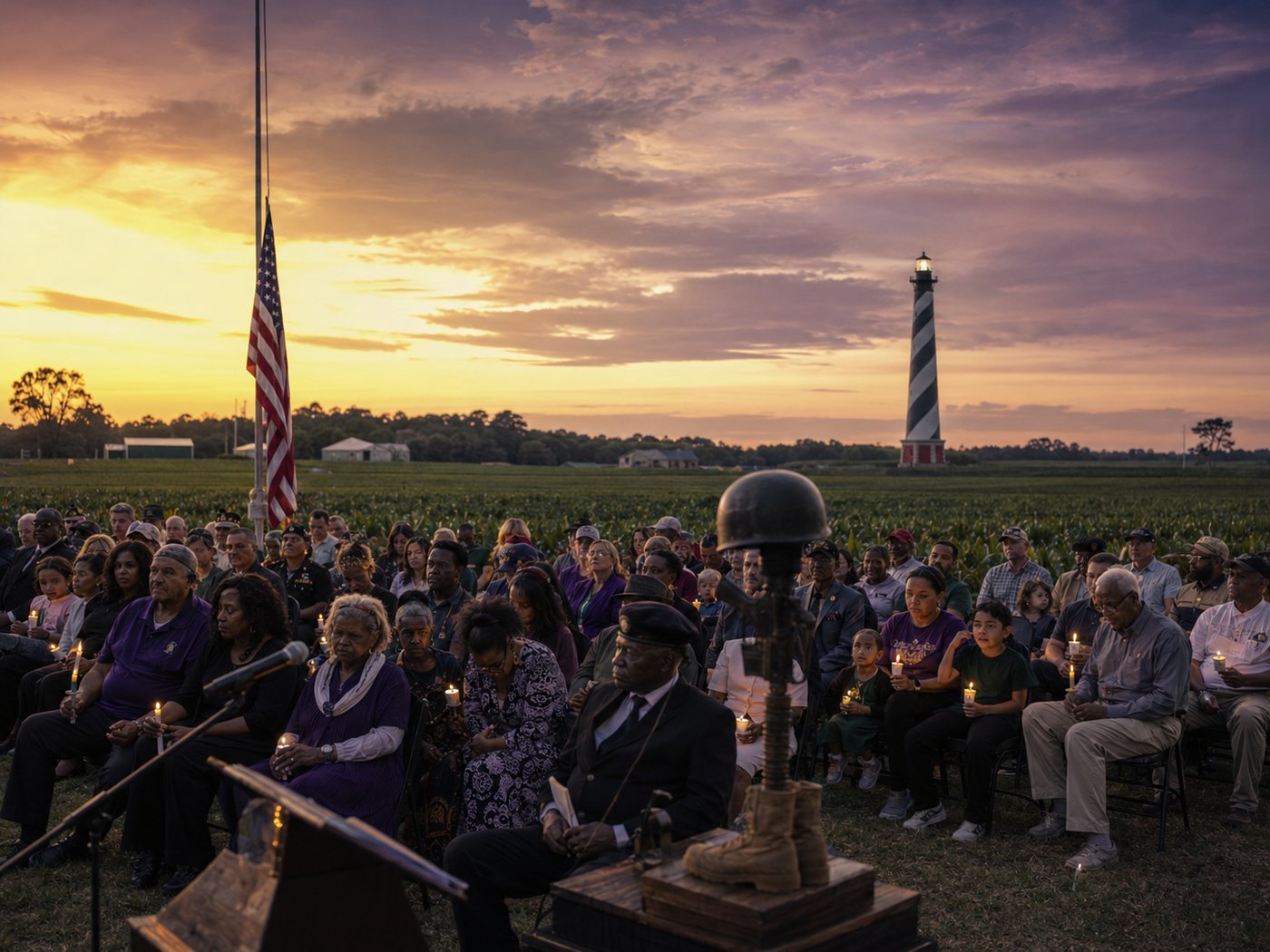 A Guardian Light dedication ceremony